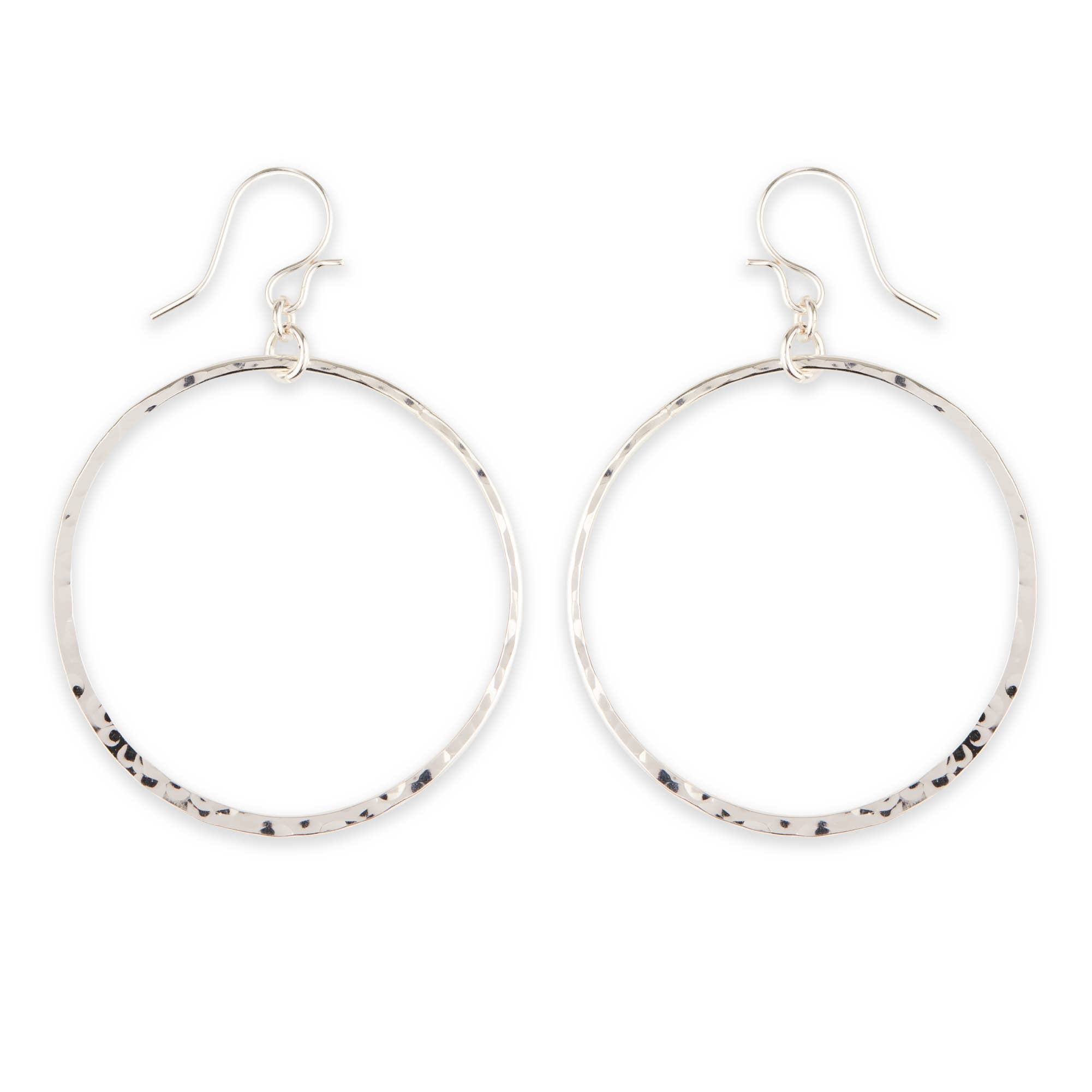 Mark Steel Jewelry - Vente Boucles d'oreilles pendantes - Boucles d'oreilles pendantes à maillons martelés Bold, tailles 22 mm à 40 mm2