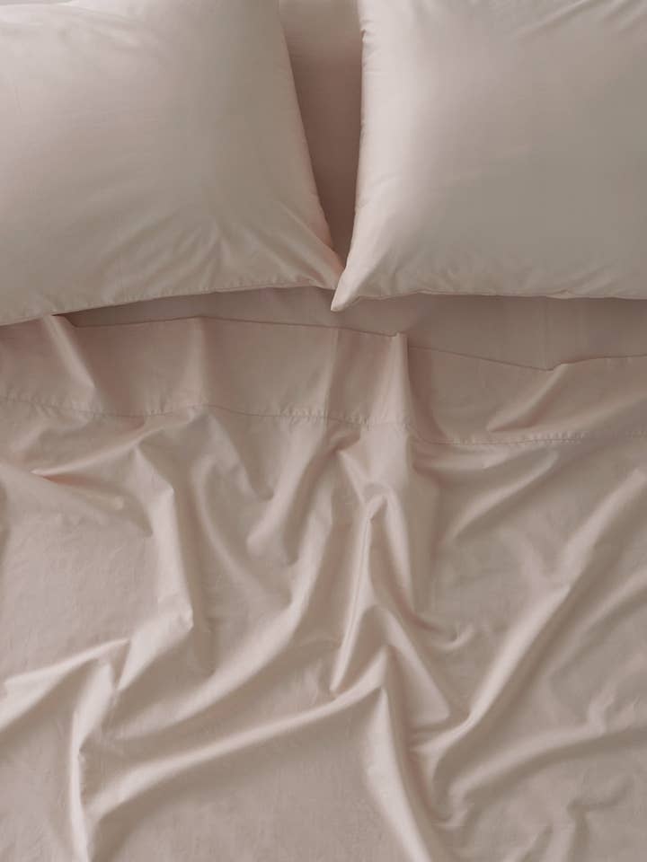 Mocha Mousse Home Organic Cool-Air Percale Flat Sheet for wholesale on Faire