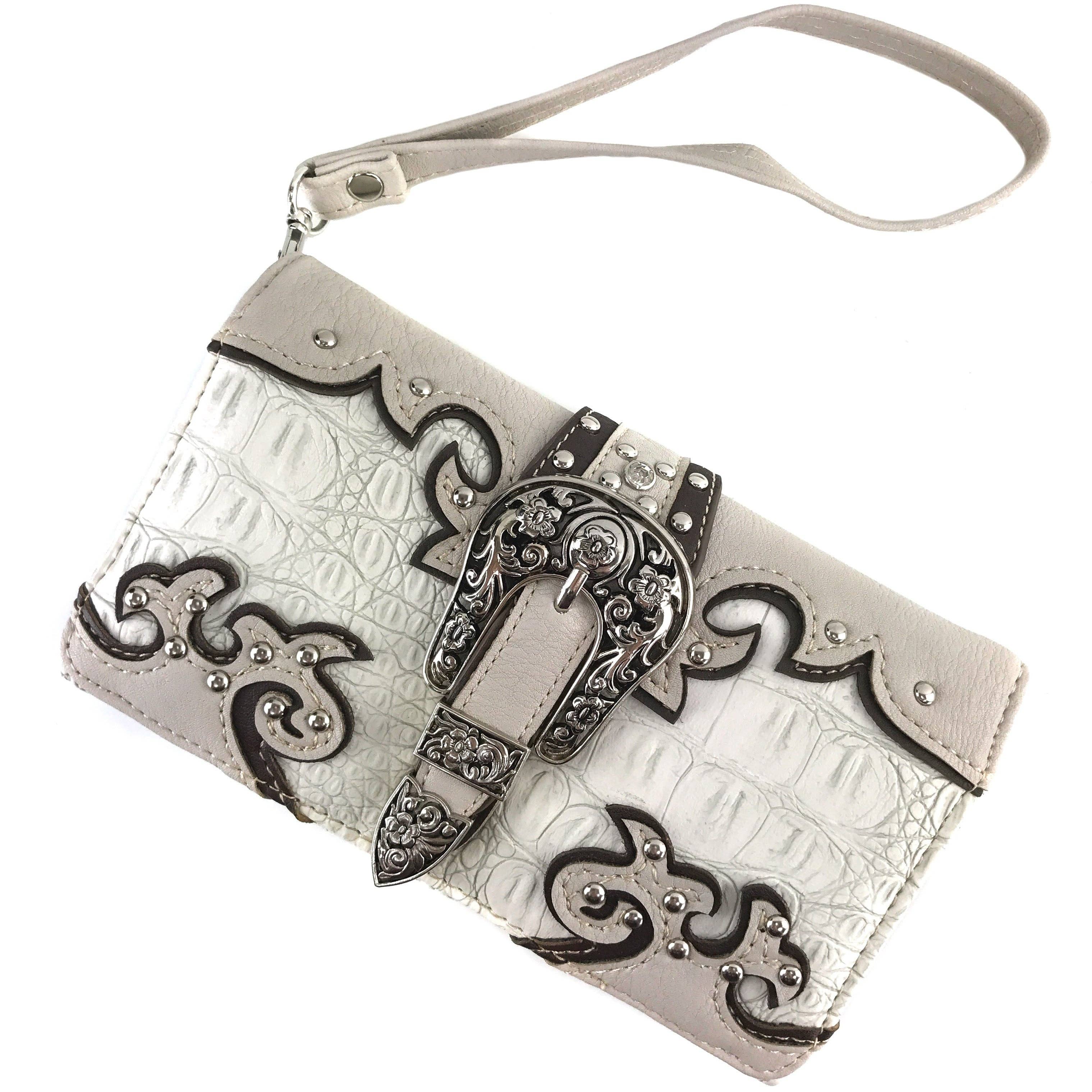 Lunar Deer - Vente Portefeuille – femme - Portefeuille à bandoulière à boucle en cuir PU croc8