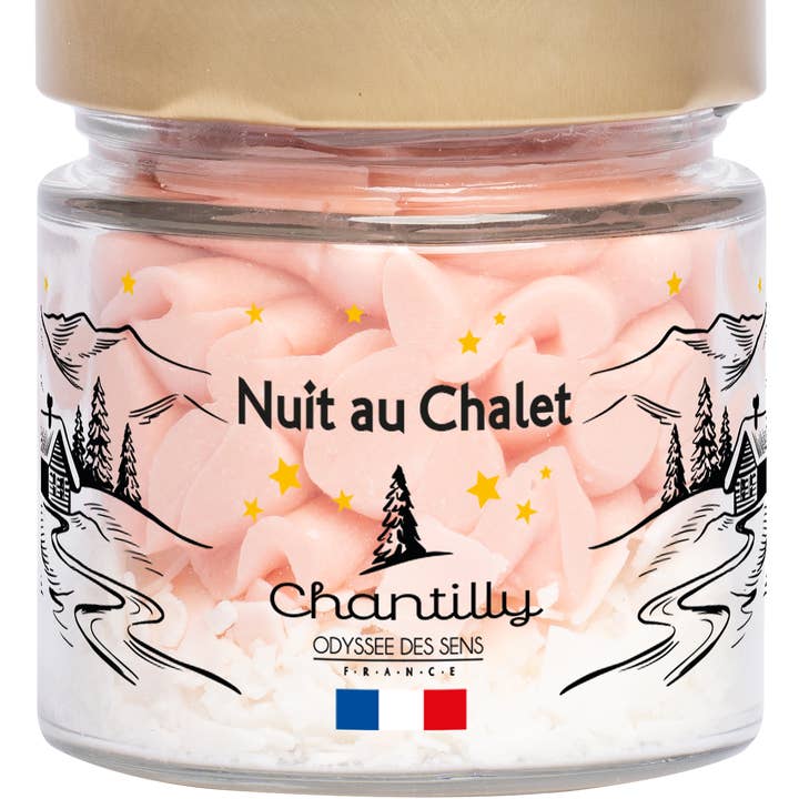 Night at the Chalet - Gourmet Chantilly Christmas Candle 150g for wholesale by ODYSSÉE DES SENS