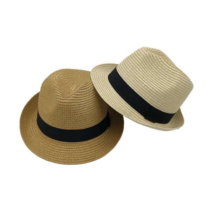 Confezione da 4 cappelli borsalino con nastro nero per la vendita all'ingrosso da parte di Samba de roda