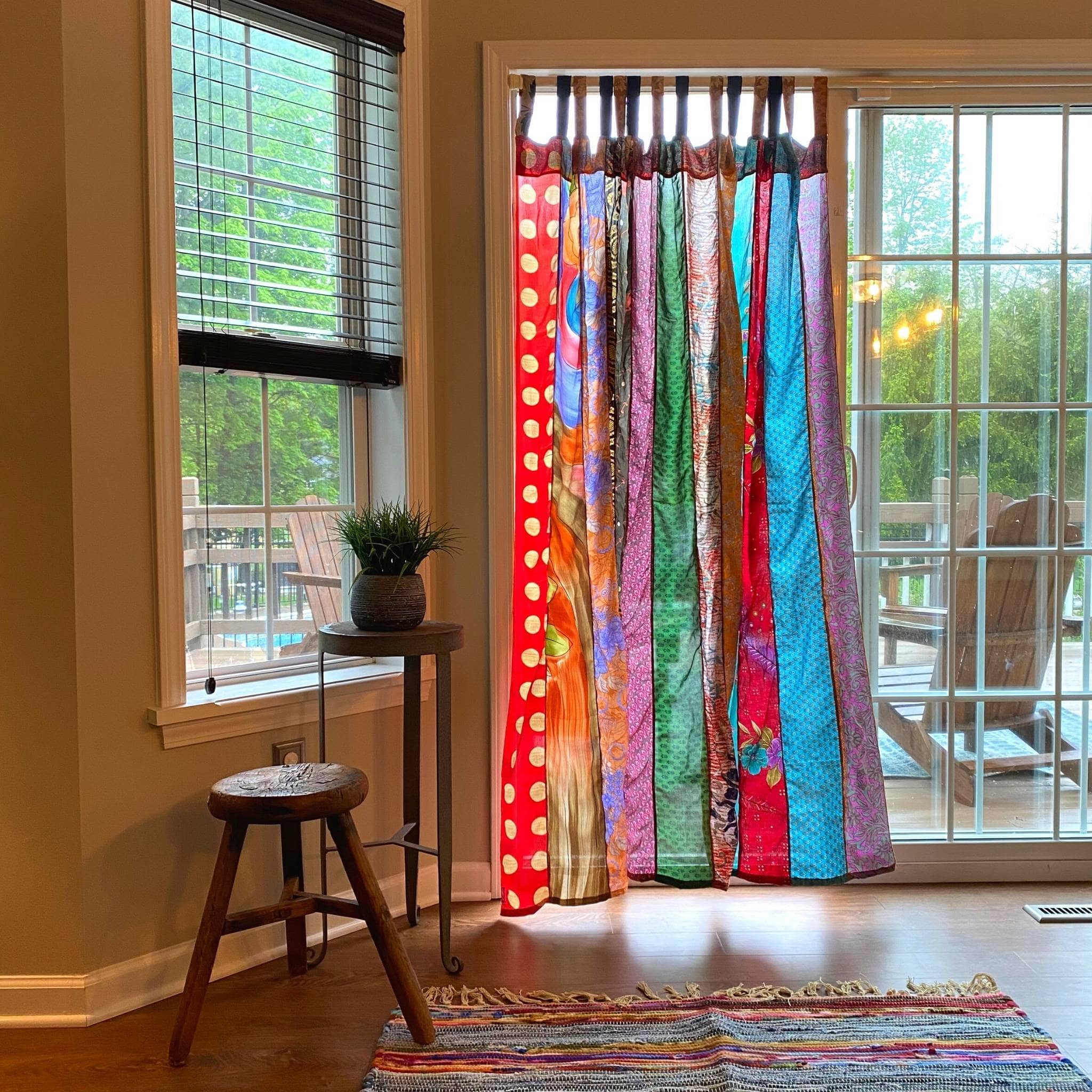 Darn Good Yarn - Wholesale Curtain - Rainbow Oasis: Recycled Sari Curtains10