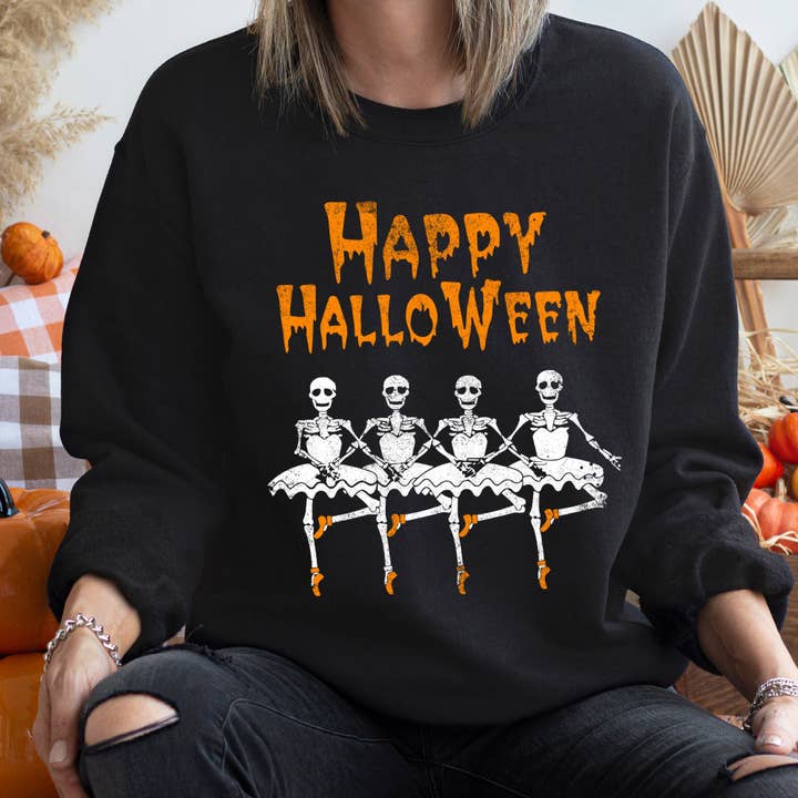 Halloween Ballerinas Vintage Sweatshirt for wholesale by Refinery Number One LLC
