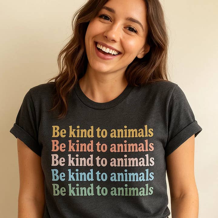 Be Kind to Animals Graphic Tee Casual Shirt for wholesale by Soleinspire