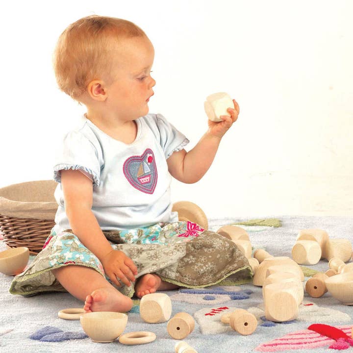 Commotion (Europe) BV - Wholesale Wood Toy - Kids - Natural Wooden Cubes (40Mm) - Pk6