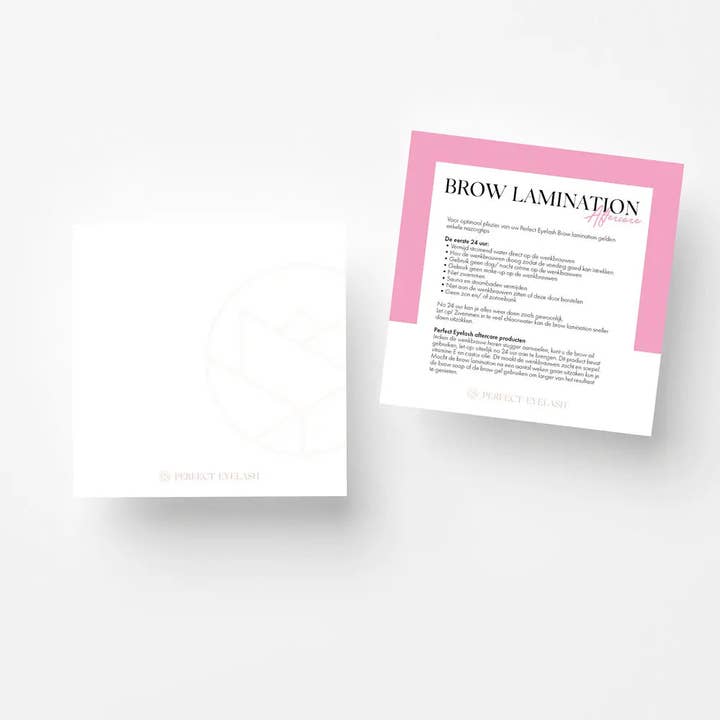PE Cosmetics - Wholesale Eyelash/Brow Serum - Nazorginstructies voor wenkbrauwlaminatie