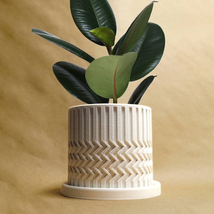 Minimalist Zig-Zag Planter for wholesale by Rosebud Homegoods
