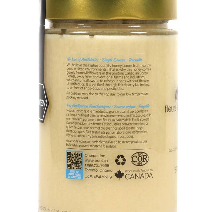 OneRoot - Wholesale Honey - Natural Raw Boreal Forest Wildflower Honey - 500g3