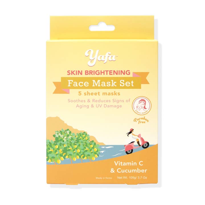 Yafa Beauty - Wholesale Skincare Face Mask - Yafa Vitamin C Face Sheet Mask, Set of 5