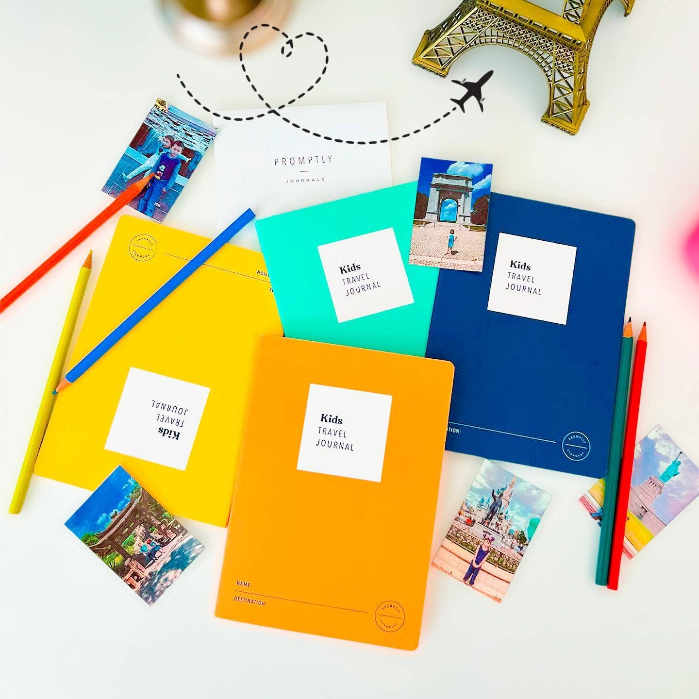 Promptly Journals - Vente Journal intime – enfant - Journal de voyage pour enfants - Carnet d'aventures (lot de 4)6