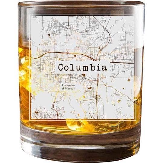 Columbia MO College Town Glasses (Set of 2) for wholesale by College Town Glasses