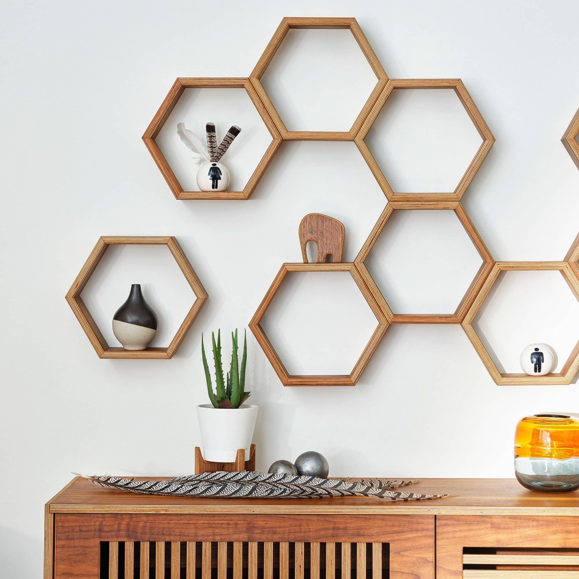 Relic Modern™ | Furniture & Objects - Wholesale Sculpture - Modern Minimalist Walnut Wood Elephant Sculptures - 3 Sizes2