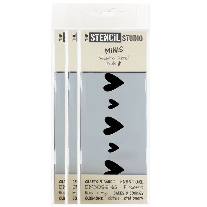 Stencil MiNiS - Vintage Hearts Stencil for wholesale by The Stencil Studio