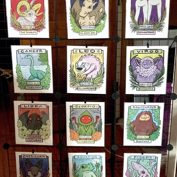 Shapelessflame - Wholesale Art Print - Capricorn Goatman Cryptid Zodiac Art Print - 8x10