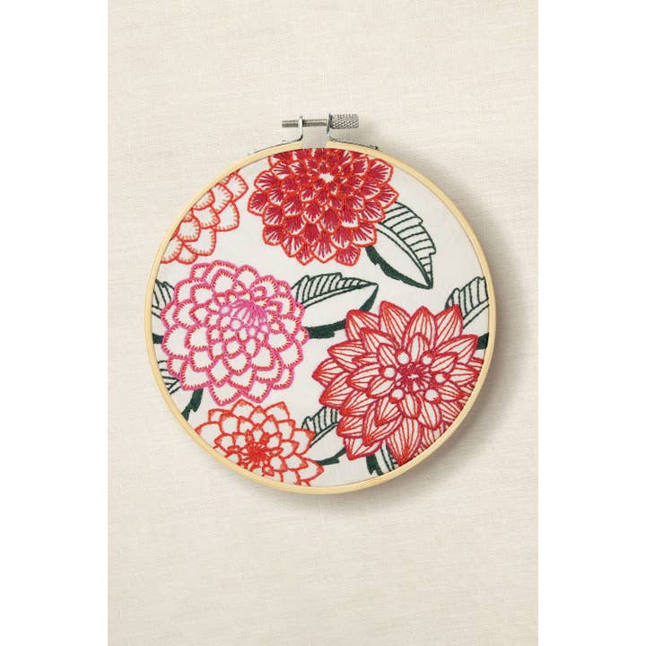 DMC - Wholesale Embroidery/Cross Stitch Supplies - DMC Designer Embroidery Kit - Dahlias, TB198S