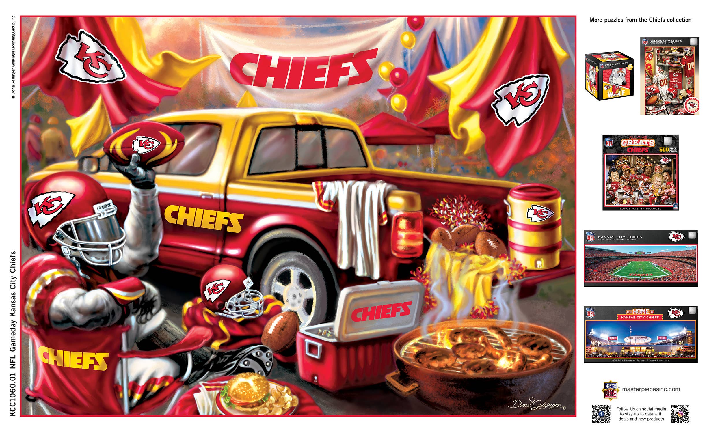 Masterpieces Puzzles - Vente Puzzle – adulte - Kansas City Chiefs - Puzzle de 1000 pièces Gameday3
