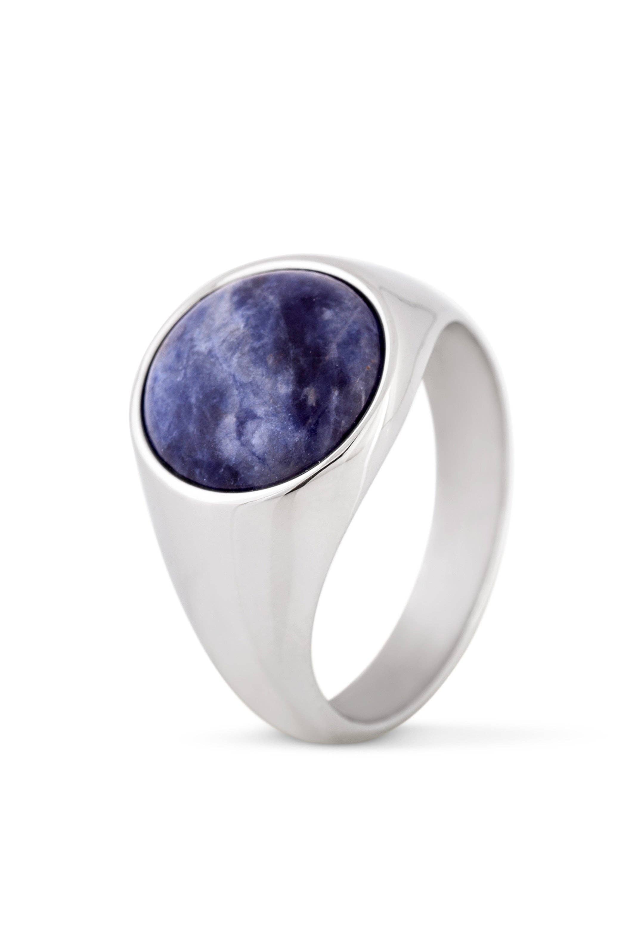 Blackskies - Wholesale Cocktail/Statement Ring - Coruscent Ring Silver-Sodalite0
