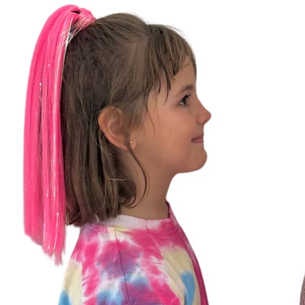 Mini Unicorn Ponytail - Barbie Pink 12" for wholesale by Poppet Locks