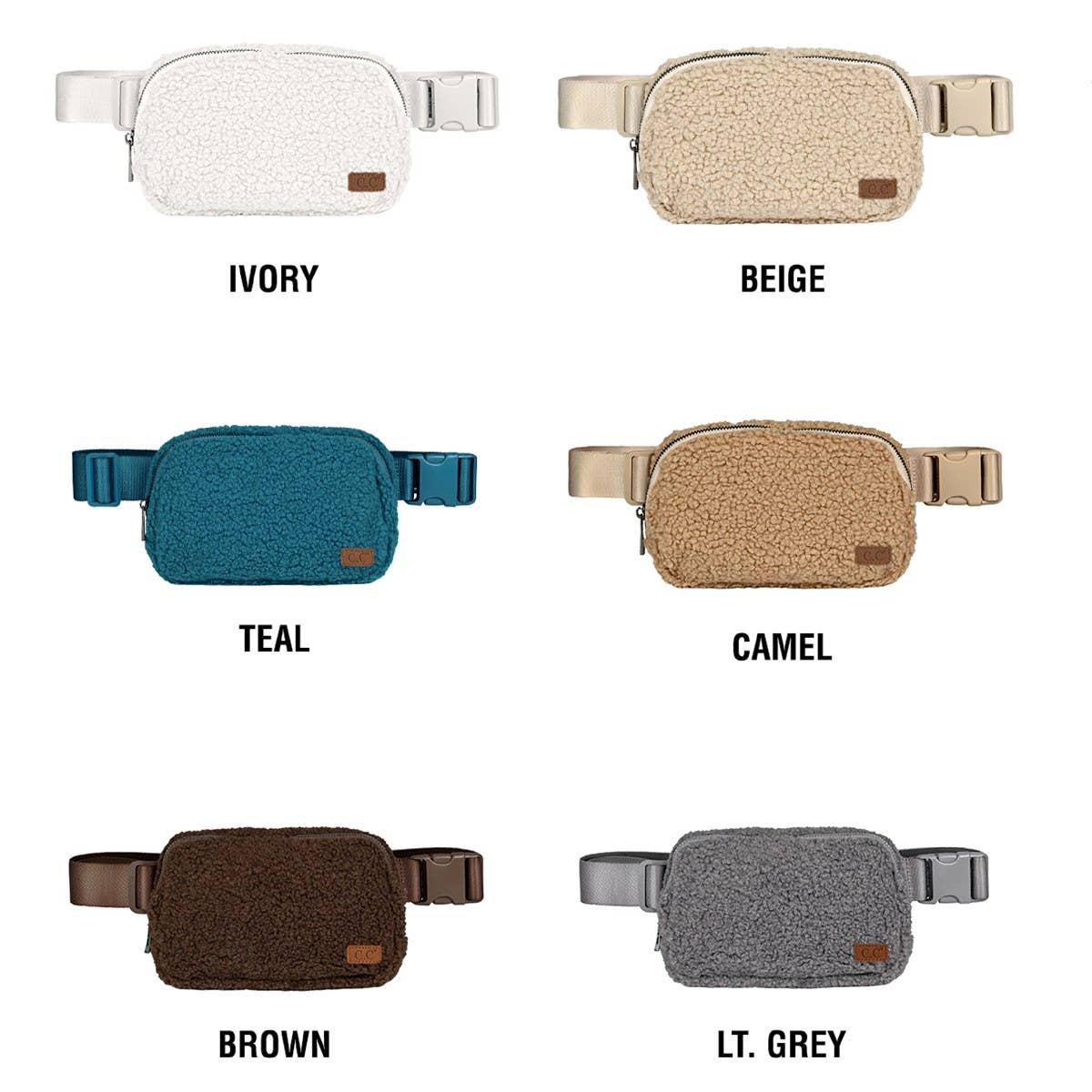 Truly Contagious - Wholesale Belt Bag - Women's - CC Sherpa Unisex Belt Bag Fanny Pack BGS005715