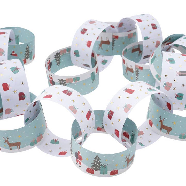 CGB Giftware - Vente Décoration de Noël - Lot de 100 chaînes en papier pour cadeaux de Noël2