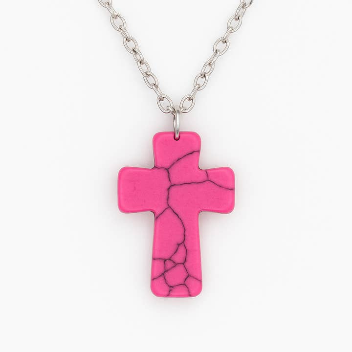 The Bling Barn - Wholesale Pendant/Charm Necklace - A Summertime Cross Dainty Necklace2