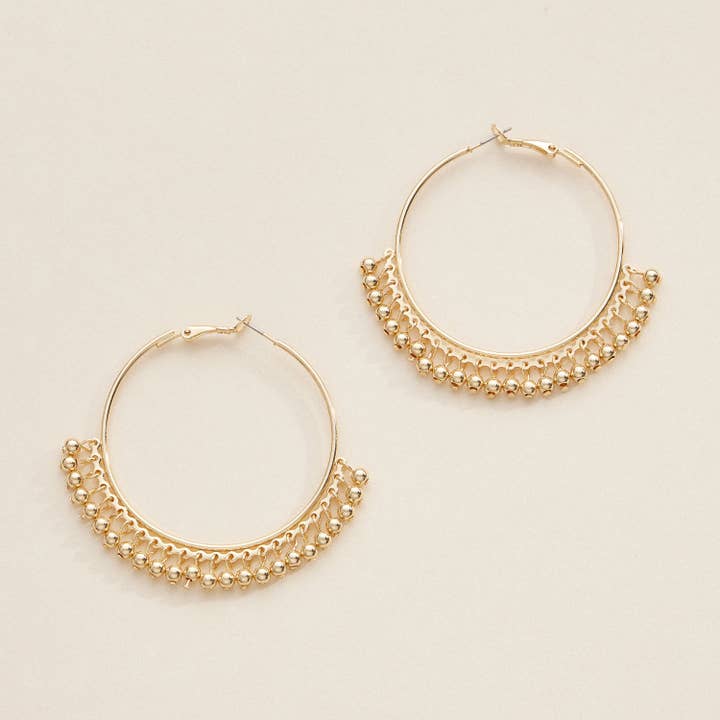 Frem – wholesale Hoop-örhängen – Silver- och guldpläterade pärlade hoop-örhängen - Elegant smycke1