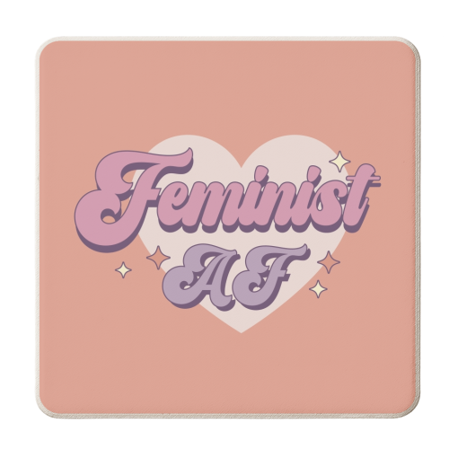 ART WOW - Vente Sous-verre - Dessous de verre 'Féministe AF' par Giddy Kipper3