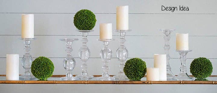 Will's Company - Wholesale Artificial Plant - Boxwood Orbs, Set of 2 - 5" D3