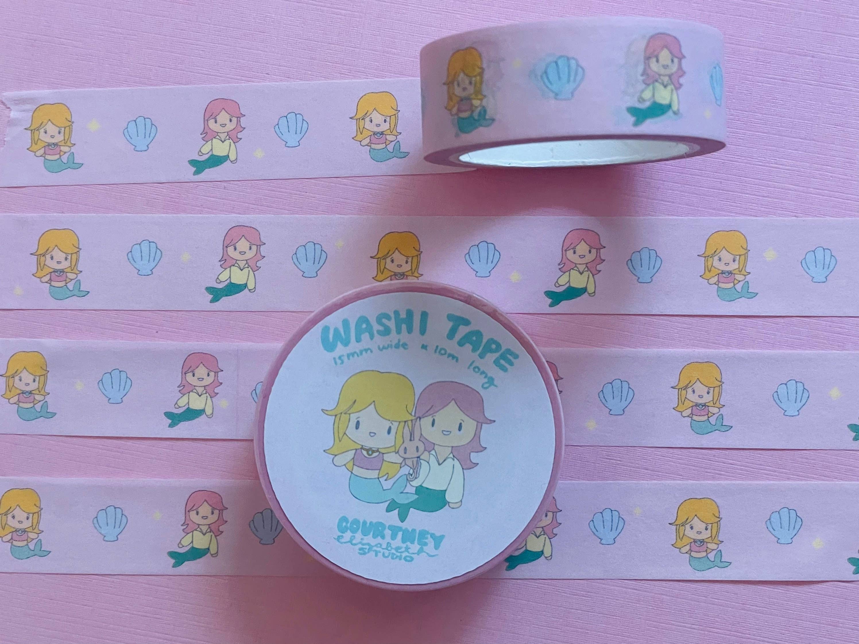 Courtney Elizabeth Studio - Wholesale Washi Tape - Chibi Mermaid Friends Washi Tape - Mermaid Mode6