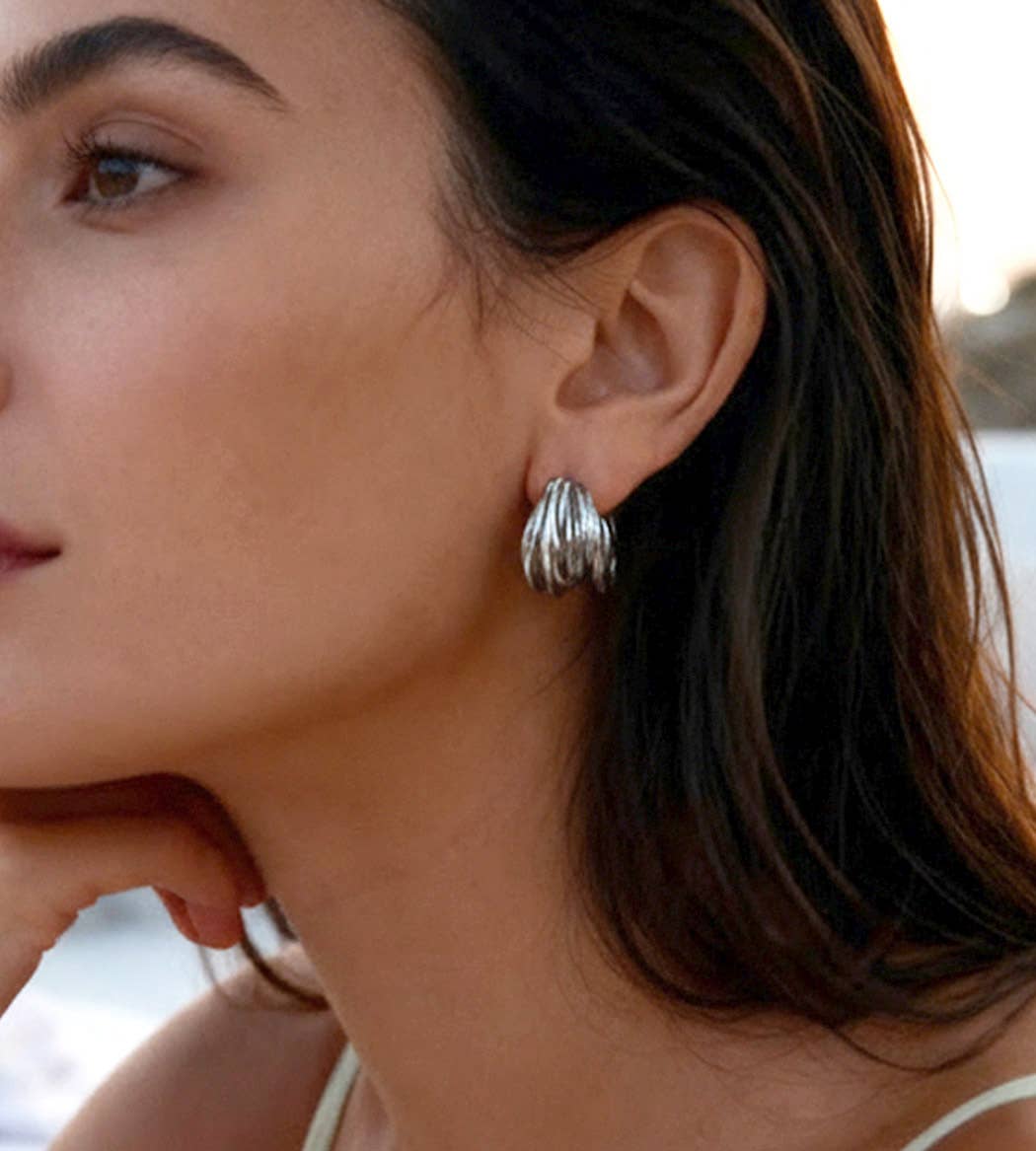 Caprice Paris - Wholesale Hoop Earrings - Kyma Silver Filament Creoles | Handmade jewelry in France