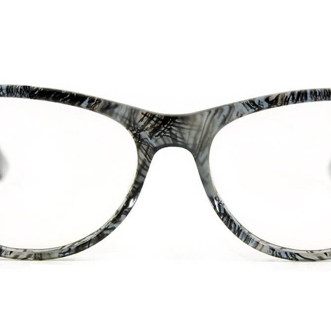 Audrey Cat Eye Glasses - Misty Storm for wholesale by Retropeepers Ltd