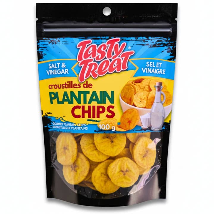 Chips de banane plantain - Sel & Vinaigre 100g pour la vente par Tasty Treat