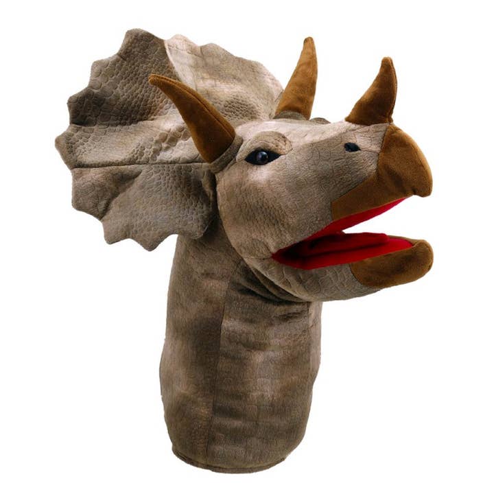 The Puppet Company (US) - Wholesale Puppet - Kids & Baby - Dinosaur Puppet: Large Dino Heads Triceratops Puppet1