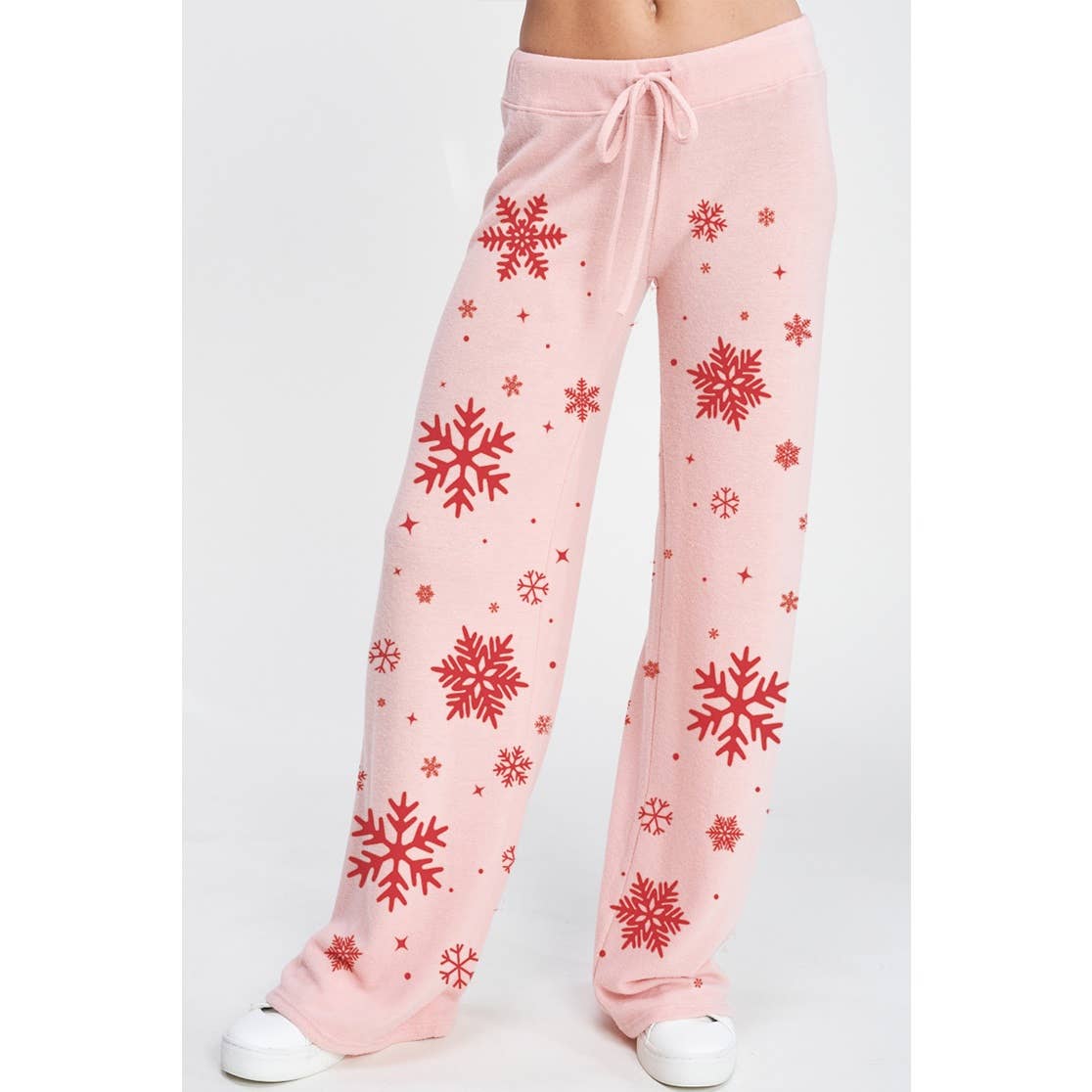 Phil Love - Vendita all'ingrosso Completo top e pantaloni (NON loungewear) - Donna - Set di abbigliamento da salotto in morbida spazzola Snowflake Allover3