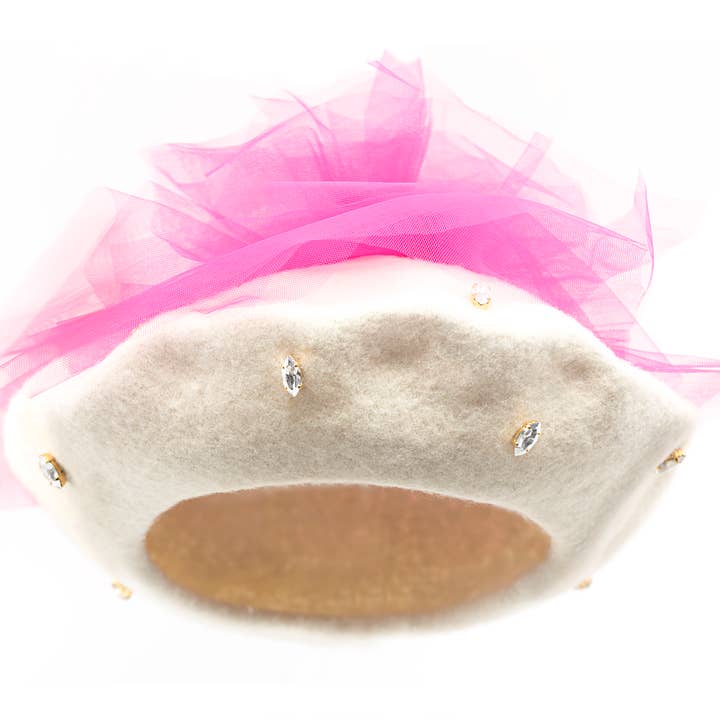 LOTUS em branco e cristais por atacado de ELY.B HATS