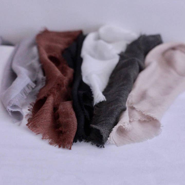 Apricot Ave - Wholesale Scarf - Women's - Flaxen -Single Lightweight Smooth Square Scarf in 4 sizes.