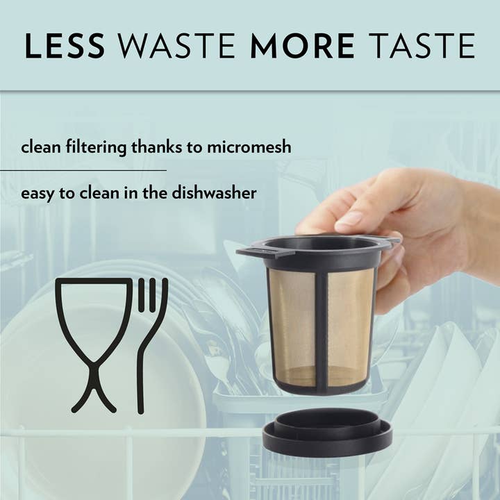 finum - Wholesale Tea Strainer/Infuser - 2 BREWING BASKETS M, Permanent Filter, black4