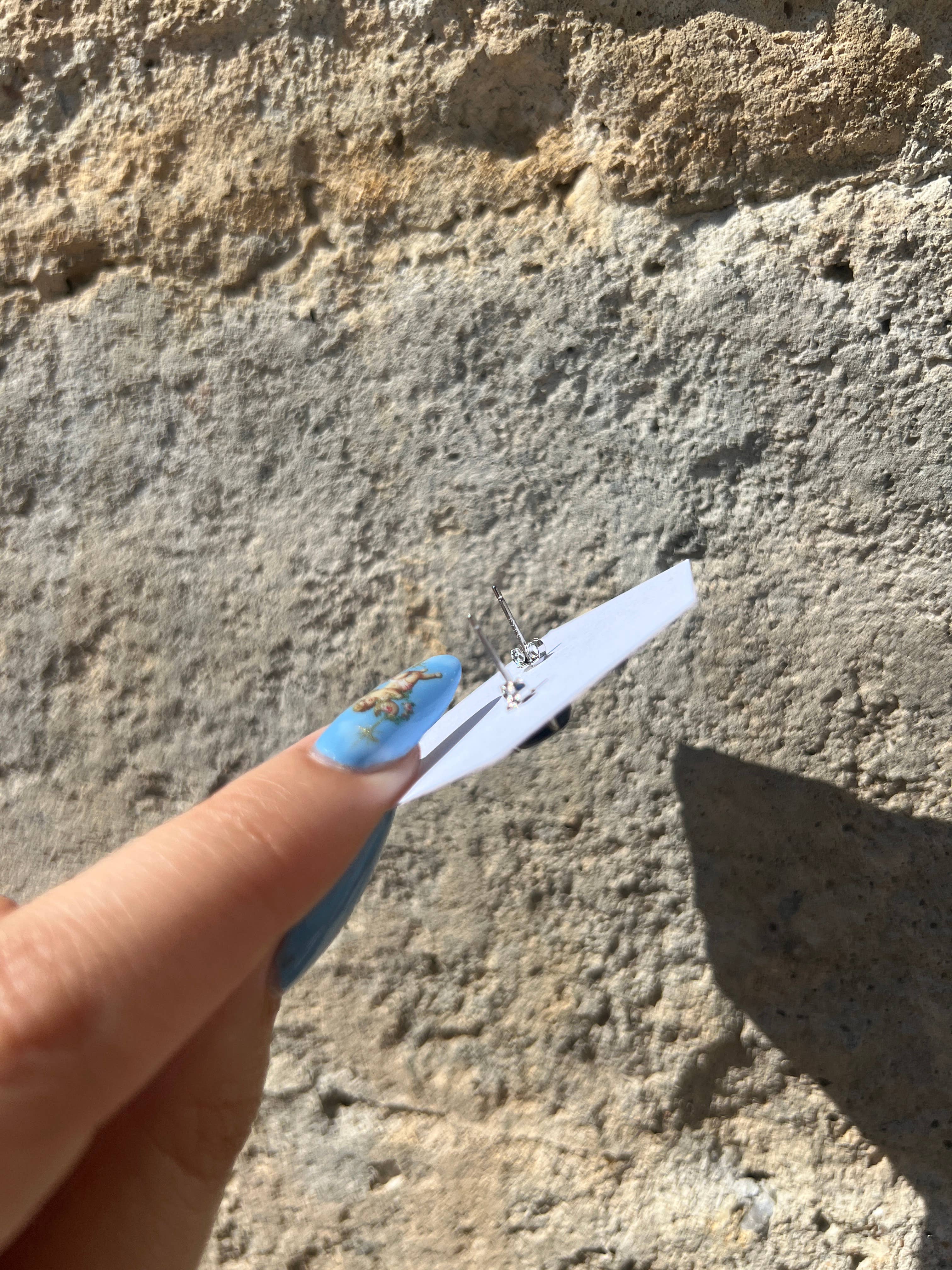 Sapphire & Sage - Wholesale Stud/Post Earrings - Hypersthene Star Gemstone Studs1