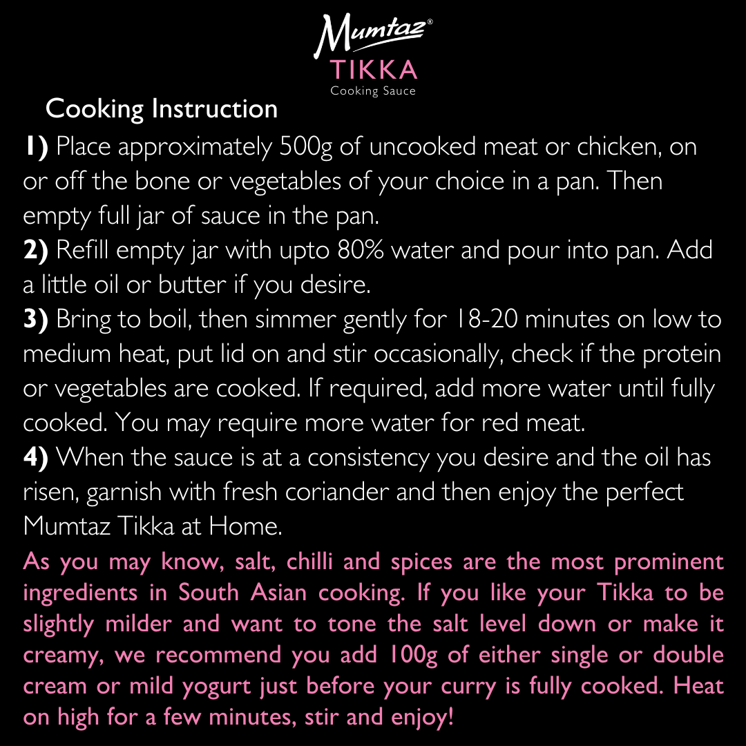 Mumtaz - Vendita all'ingrosso Salse - Confezione di salse da cucina Mumtaz Tikka - 6x350g4