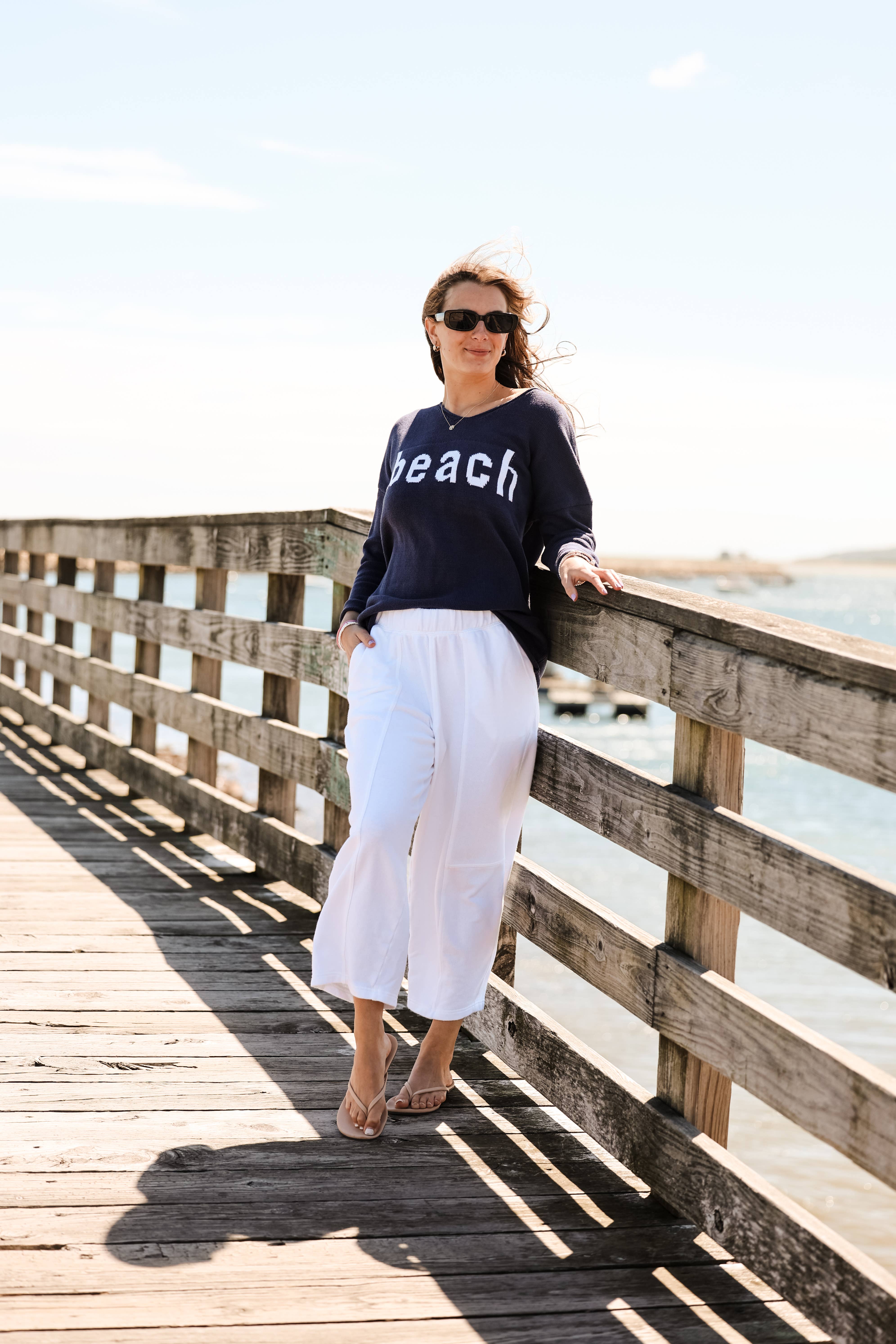 Top It Off - Wholesale Knit Sweater - Women's - Cove V-Neck Beach and Salty Sweaters- Casual Fun - Winter 20250