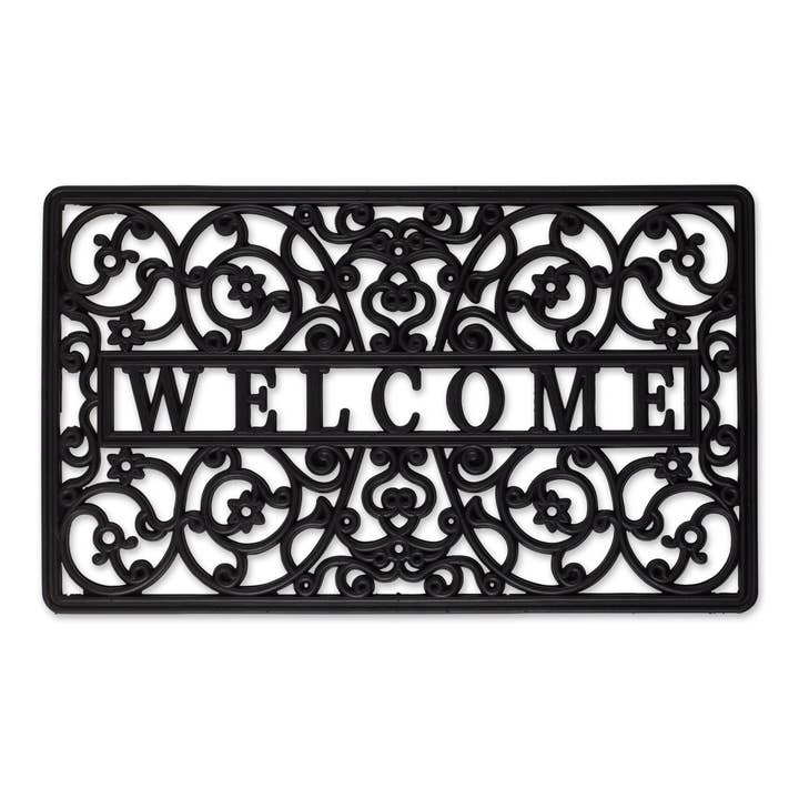 Welcome Scroll Rubber Doormat for wholesale by Welcome Home Unbeatable Deals