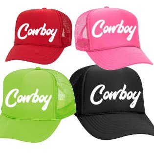 The Candy Collections - Vendita all'ingrosso Cappellino da camionista - Donna - Cappello da cowboy in corsivo estivo, primavera, festa costiera, Trucker