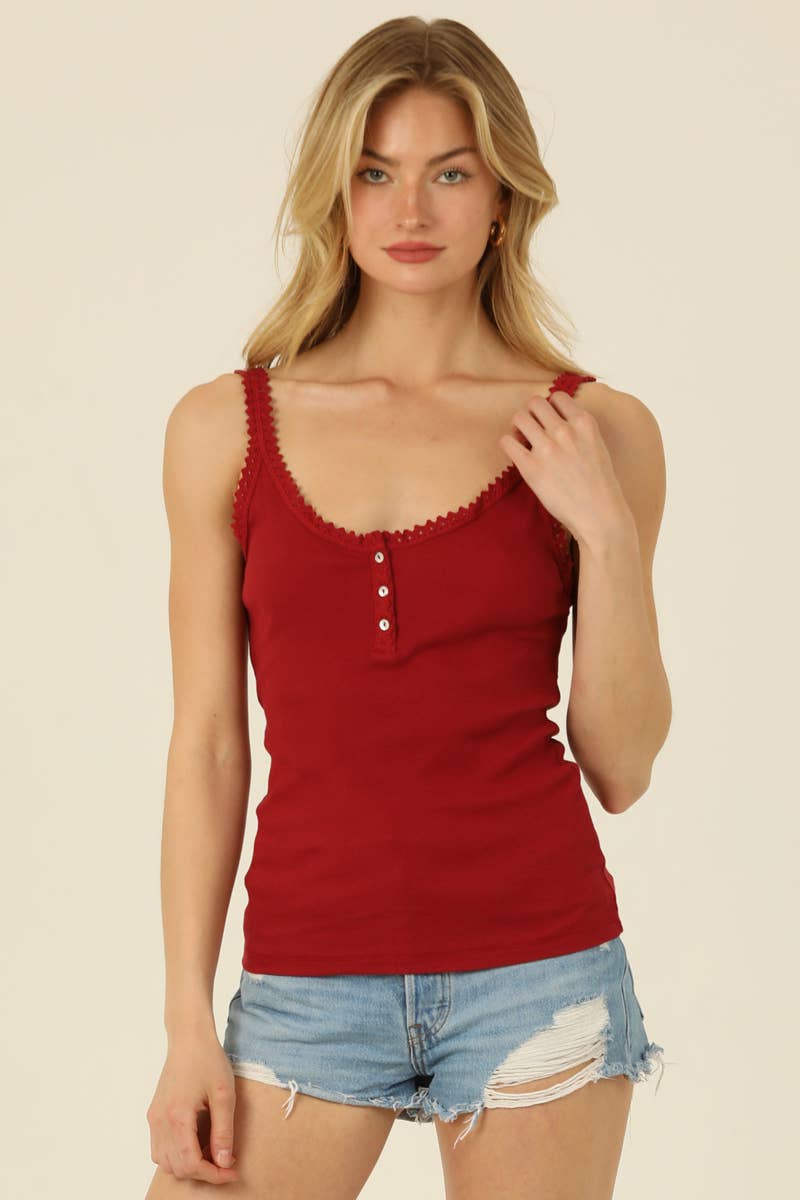 ANGIE – wholesale Camisole – Dam – X2AG9-ASIS SPETSBEKLÄDNAD RIBBSTICKAD CAMI38