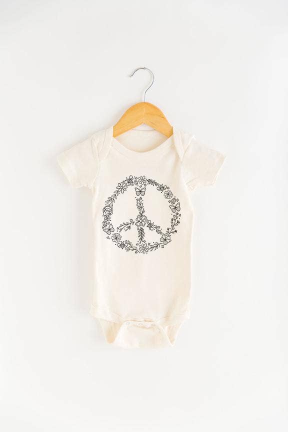 Nature Supply Co - Wholesale Bodysuit (Non-Footed) - Baby - Pollinator Peace Sign Baby Bodysuit | Onesie | Baby Clothing3