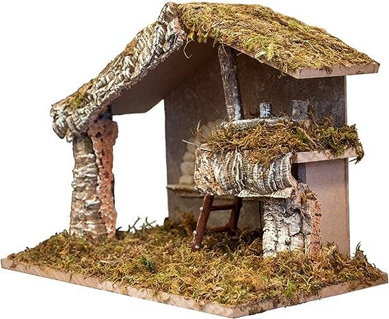 Village Gift Importers - Wholesale Nativity Scene Decor - Village Nativity Wooden Stable Creche | 12" x 7" x 9"1