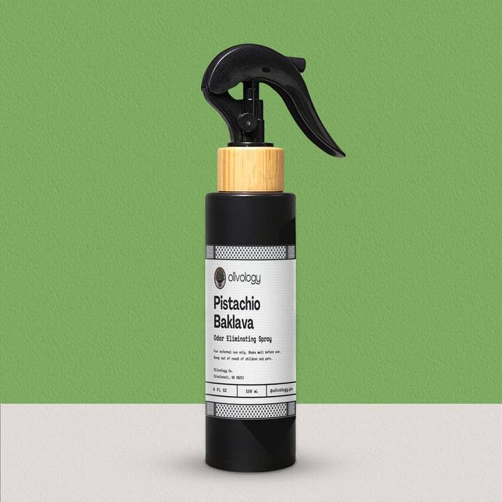 Pistachio Baklava — Odor Eliminating Room & Linen Spray for wholesale by Olivology