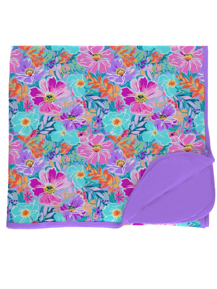 petal pop blanket (50x50) for wholesale by love&grace bamboo