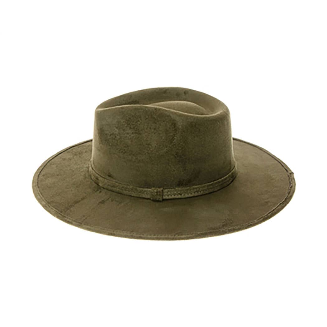 AdornWise - Wholesale Fedora – Women’s - Premium Vegan Suede Rancher Hat with Stiff Brim2