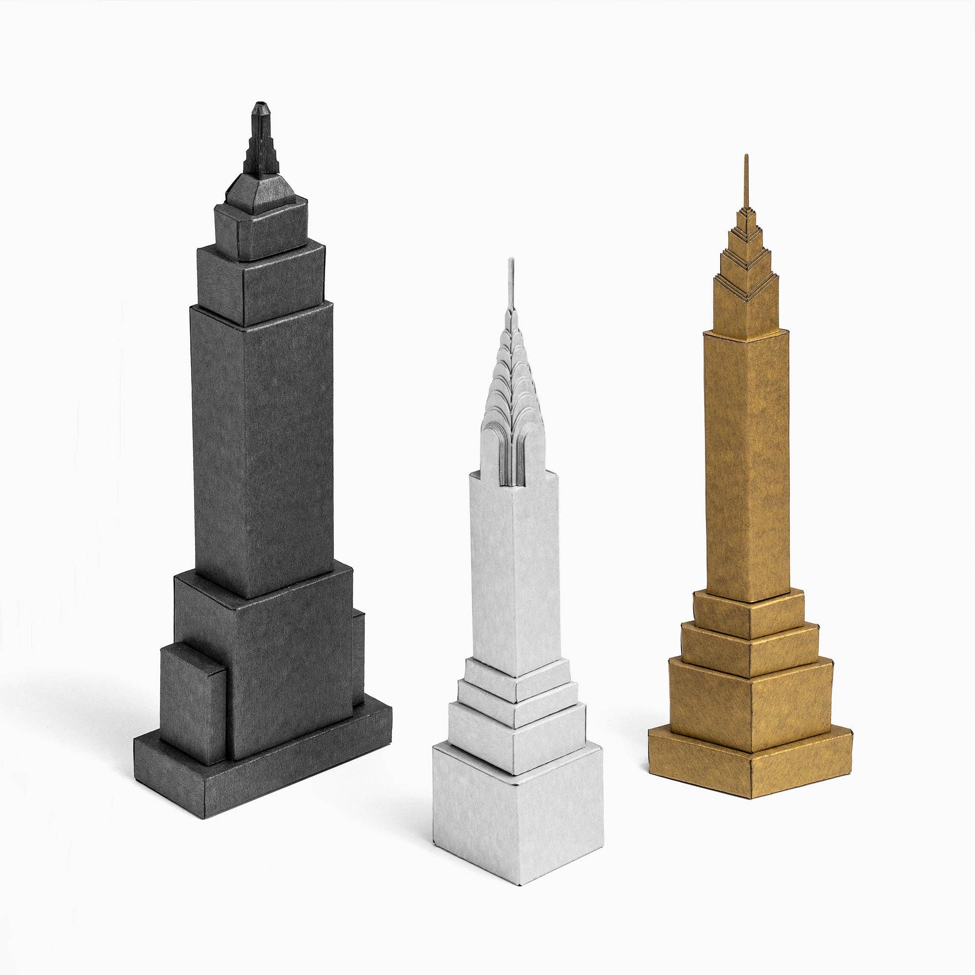 PaperLandmarks – wholesale DIY craft kit – Art Deco Inspired Skyscrapers Paper Model Kit1