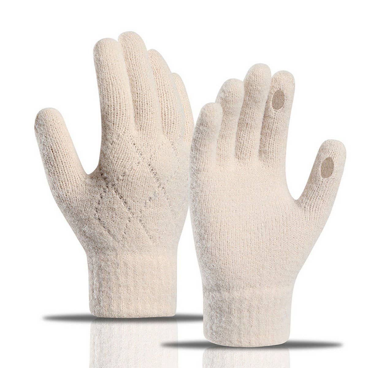 NINEXIS - Vente Gants – femme - CWAG00579_GANTS CHAUDS D'HIVER EN MAILLE POUR FEMMES AVEC ÉCRAN TACTILE1